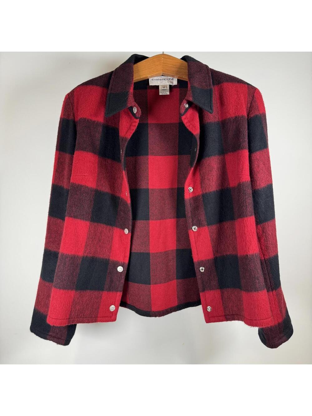 Vintage Evan Picone Buffalo Plaid Shirt – Size 12